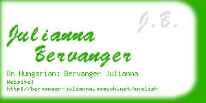 julianna bervanger business card